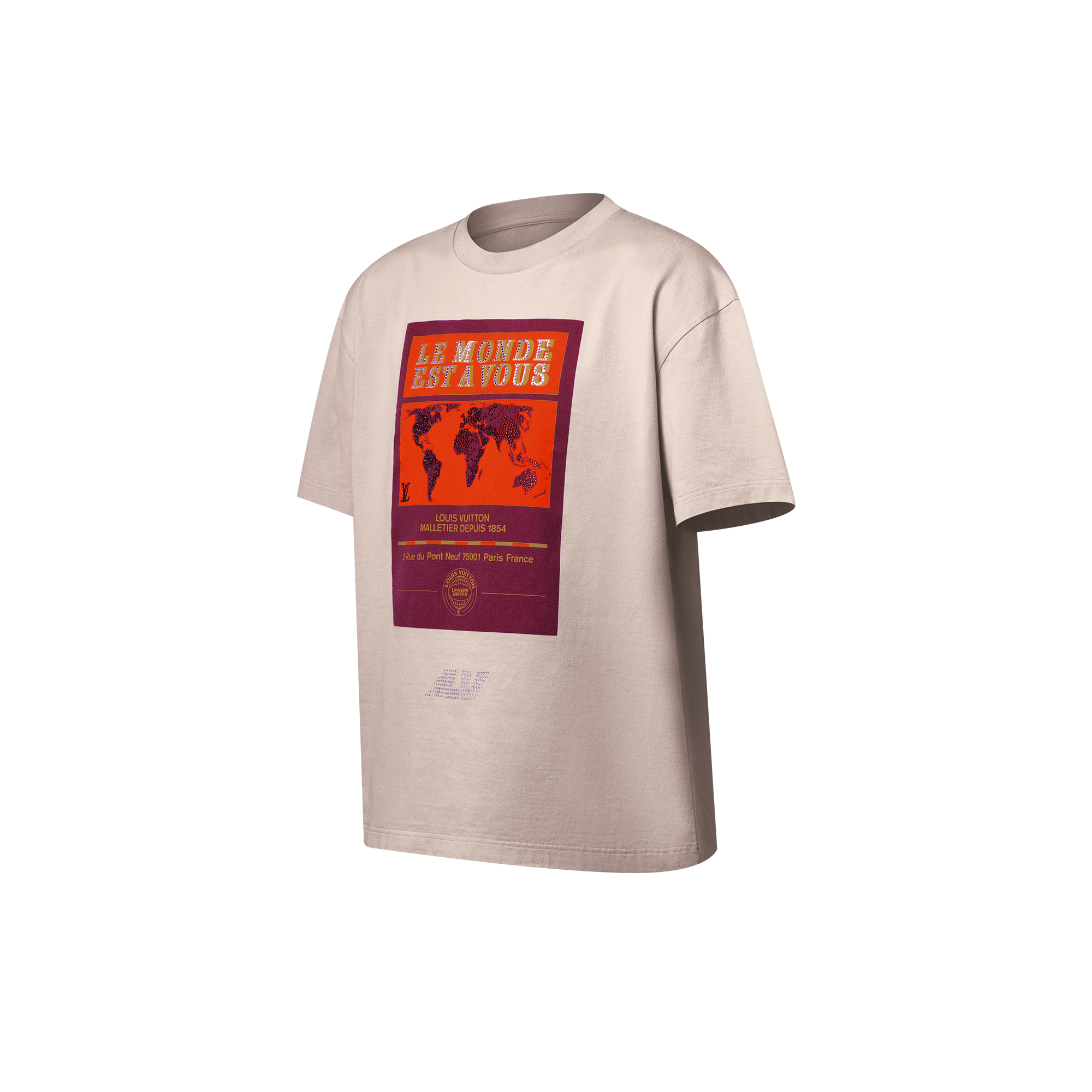 Grafisches T-Shirt aus Baumwolle mit Verzierungen  Herren Ready to Wear T-Shirts und Poloshirts | LOUIS VUITTON (Zoom)